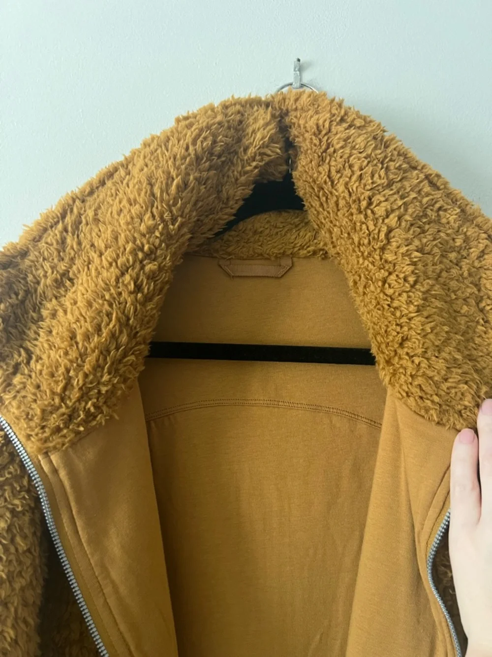 Lululemon Oh So Sherpa Jacket Brown Teddy Fleece Zip Up Cozy Oversized Women’s - Picture 4 of 8